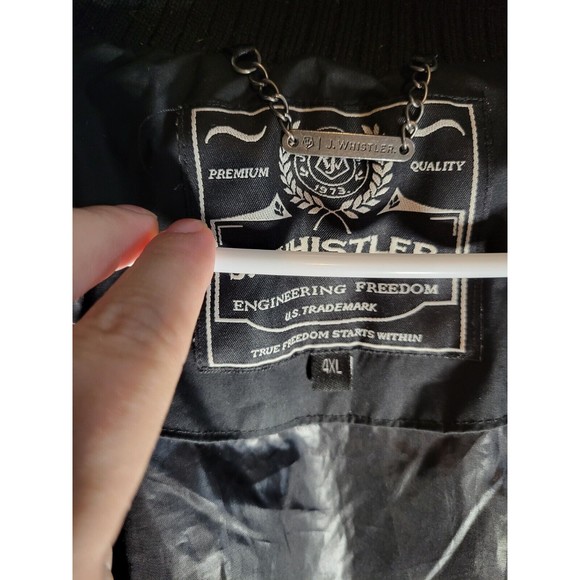 J. Whistler Men's SZ 4XL Coat Jacket Heavy Black 9 Pockets Water Resistant Flaws - Picture 2 of 14